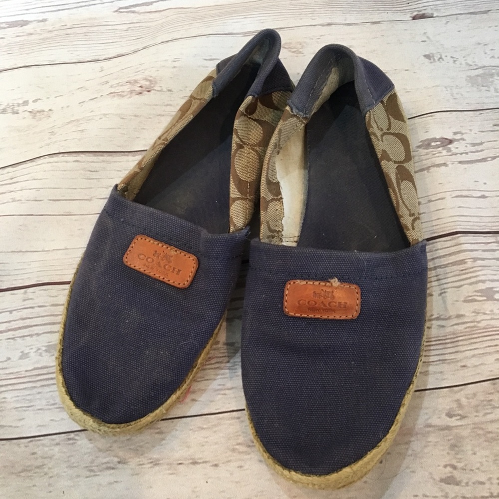 COACH Margret Classic C Canvas Espadrille Slip-Ons